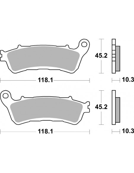 Plaquettes de frein BREMBO métal fritté - 07HO66SP