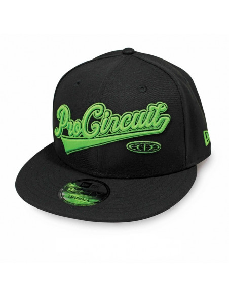 Casquette PRO CIRCUIT snapback - noir/vert fluo