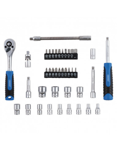 Jeu de douilles et d'embouts métriques DRAPER HI-TORQ® - 1/4" (40 pièces)