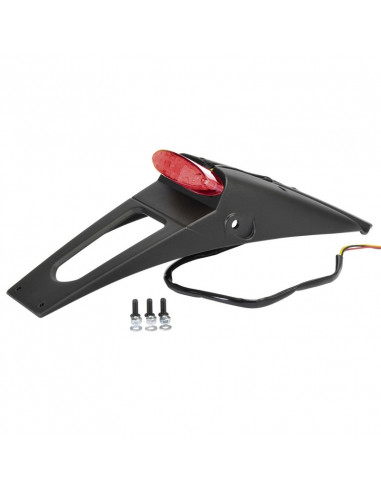 Extension de garde boue arrière POLISPORT RSP LED 2.0 noir avec feu + éclairage de plaque