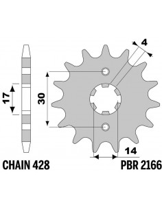 Pignon PBR acier standard 2166 - 428 2