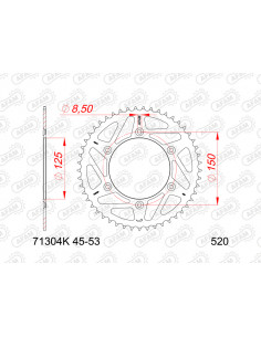 Couronne AFAM acier standard 71304K - 520 2