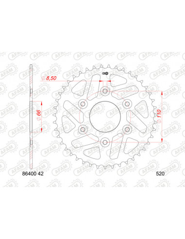 Couronne AFAM acier standard 86400 - 520