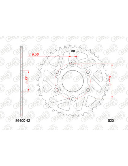 Couronne AFAM acier standard 86400 - 520