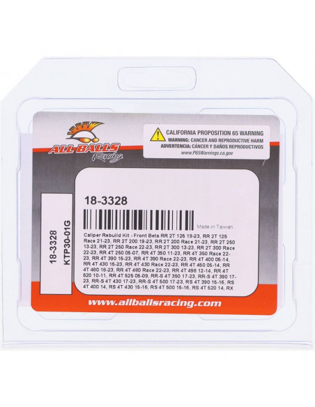 Kit de réparation d'étrier de frein ALL BALLS