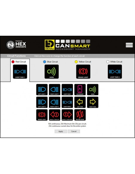 Kit DENALI CANsmart™ DL6 - lentilles jaunes