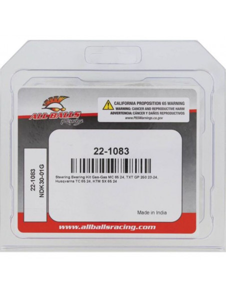 Kit roulements de colonne de direction ALL BALLS