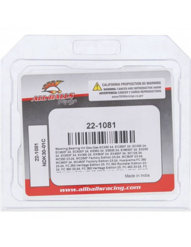 Kit roulements de colonne de direction ALL BALLS