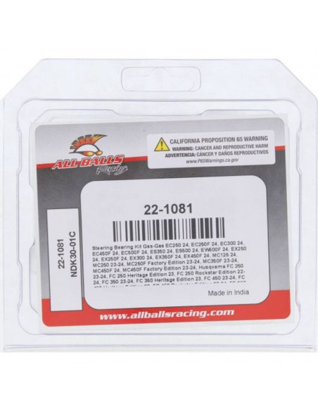 Kit roulements de colonne de direction ALL BALLS