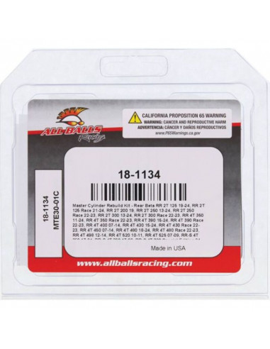 Kit réparation de maître cylindre ALL BALLS