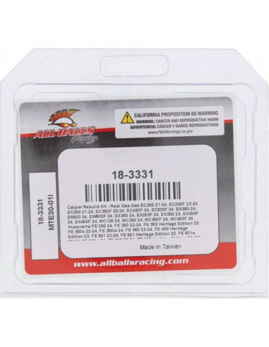 Kit de réparation d'étrier de frein ALL BALLS
