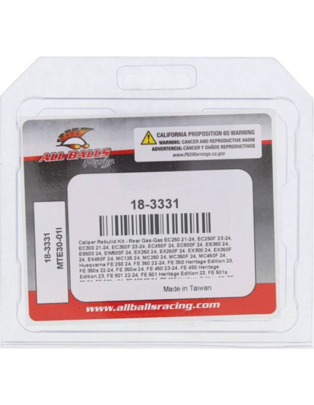 Kit de réparation d'étrier de frein ALL BALLS