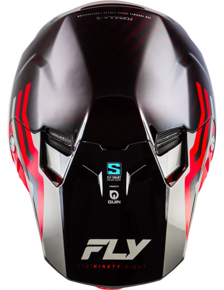 Casque FLY RACING Formula S Carbon Byte - Red Carbon/gris