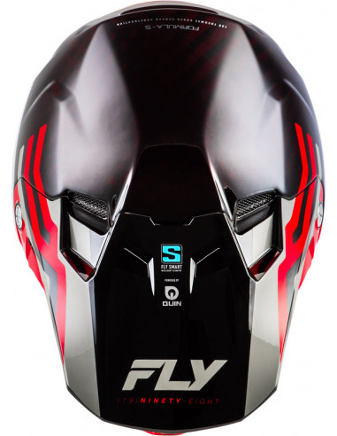 Casque FLY RACING Formula S Carbon Byte - Red Carbon/gris
