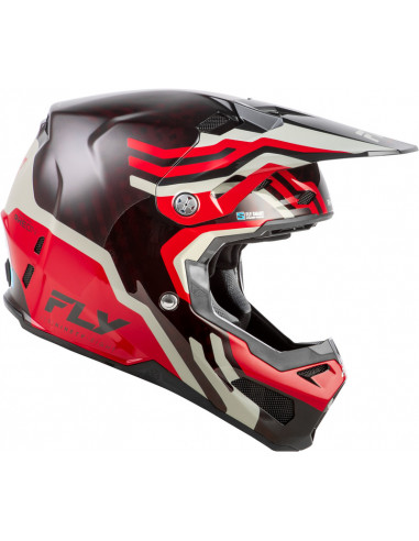 Casque FLY RACING Formula S Carbon Byte - Red Carbon/gris