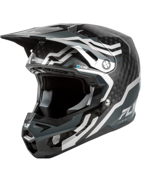 Casque FLY RACING Formula S Carbon Byte - Black Carbon/gris/argent