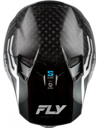 Casque FLY RACING Formula S Carbon Byte - Black Carbon/gris/argent