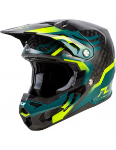 Casque FLY RACING Formula S Carbon Byte - Black Carbon/Teal/Lime 2