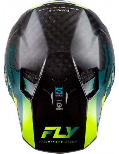 Casque FLY RACING Formula S Carbon Byte - Black Carbon/Teal/Lime