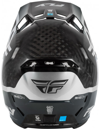 Casque FLY RACING Formula S Carbon Byte - Black Carbon/gris/argent