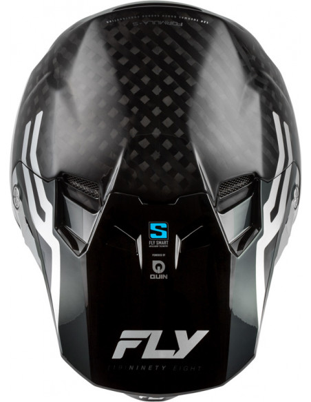 Casque FLY RACING Formula S Carbon Byte - Black Carbon/gris/argent