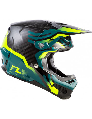 Casque FLY RACING Formula S Carbon Byte - Black Carbon/Teal/Lime