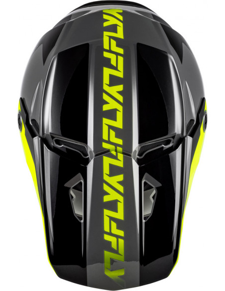 Casque FLY RACING Kinetic Crest - gris/noir/jaune fluo