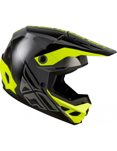 Casque FLY RACING Kinetic Crest - gris/noir/jaune fluo