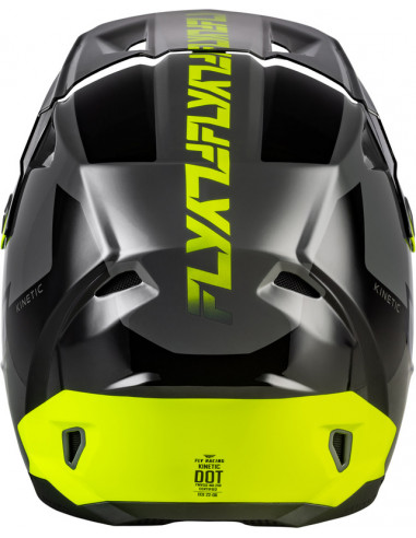Casque FLY RACING Kinetic Crest - gris/noir/jaune fluo