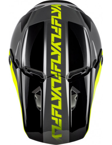 Casque FLY RACING Kinetic Crest - gris/noir/jaune fluo