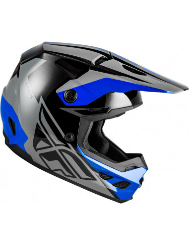 Casque FLY RACING Kinetic Crest - gris/noir/bleu