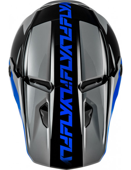 Casque FLY RACING Kinetic Crest - gris/noir/bleu