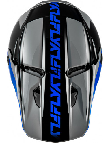 Casque FLY RACING Kinetic Crest - gris/noir/bleu