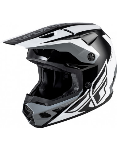 Casque FLY RACING Kinetic Crest - noir/blanc/gris