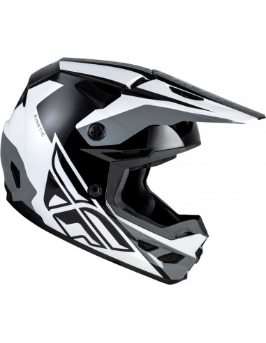 Casque FLY RACING Kinetic Crest - noir/blanc/gris