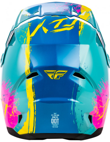 Casque enfant FLY RACING Kinetic Drip - turquoise/rose/jaune