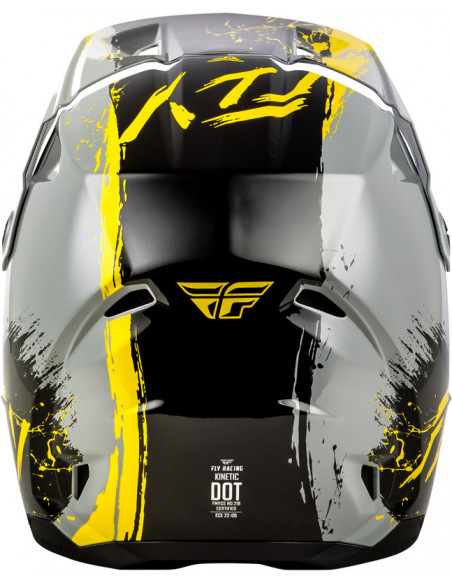 Casque enfant FLY RACING Kinetic Drip - gris/noir/jaune