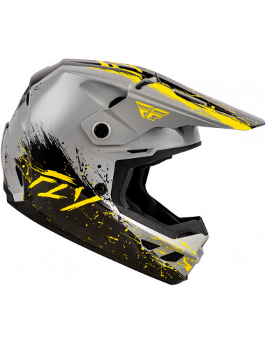 Casque enfant FLY RACING Kinetic Drip - gris/noir/jaune