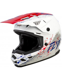 Casque enfant FLY RACING Kinetic Drip - rouge/blanc/bleu 2