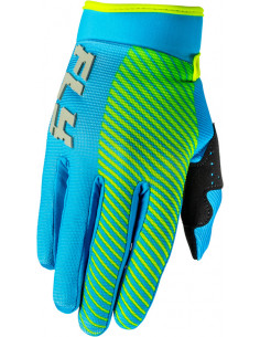 Gants enfant FLY RACING F-16 - bleu/jaune fluo 2