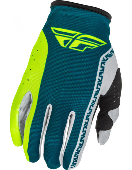 Gants FLY RACING Lite - gris/Lime/Teal