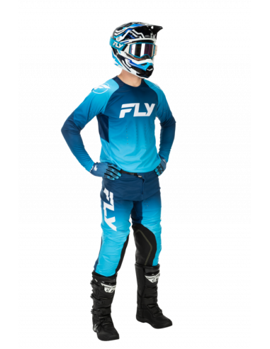 Gants FLY RACING Evolution DST - bleu/blanc