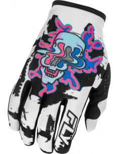 Gants FLY RACING Lite Warp Special Edition - blanc/bleu/rose 2