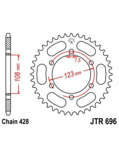 Couronne JT SPROCKETS acier standard 696 - 428 2