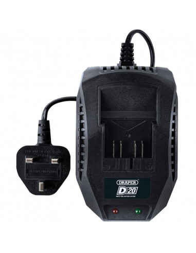Chargeur de batterie DRAPER Li-ion D20 20 V, 2,4 A