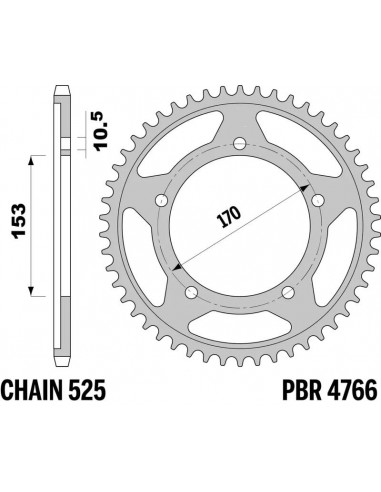 Couronne PBR aluminium 4766 - 525