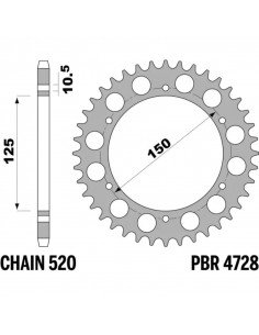 Couronne PBR acier C45 standard 4728 - 520 2