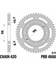 Couronne PBR aluminium 4666 - 420 2