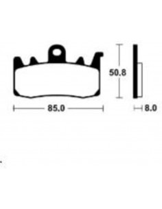 Plaquettes de frein TECNIUM Maxi Scooter métal fritté - MSS400 2