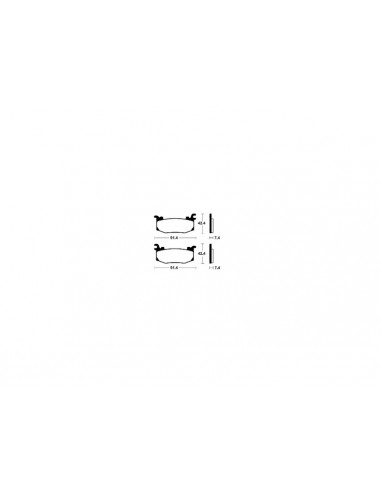 Plaquettes de frein TECNIUM Performance métal fritté - MF512